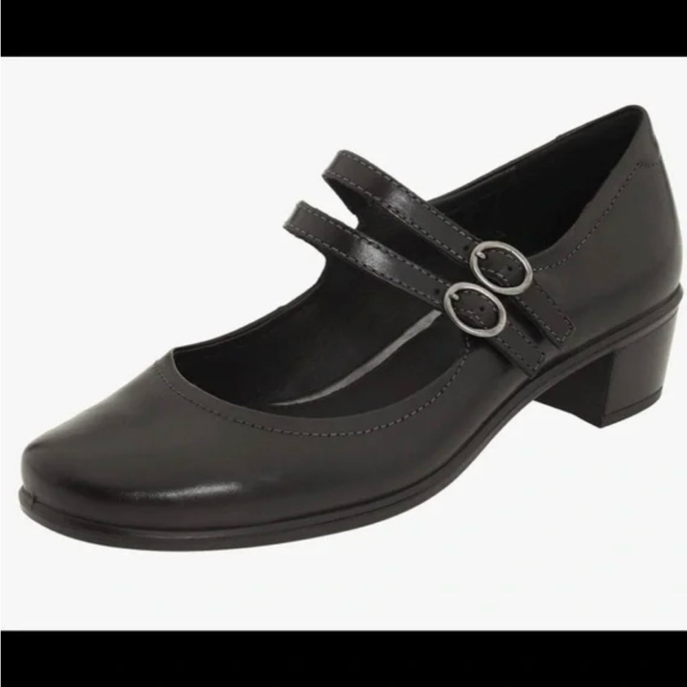 Ecco Black Pearl Mary Jane Strap shoes size US 8